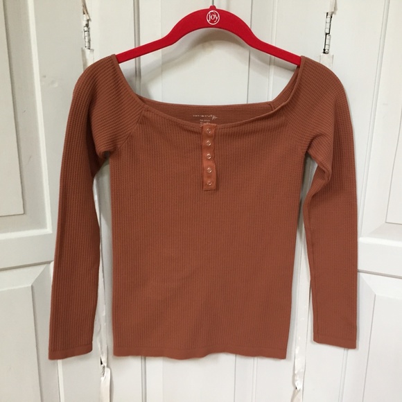 Free People Intimately Burnt Orange Thermal Top - Picture 3 of 15